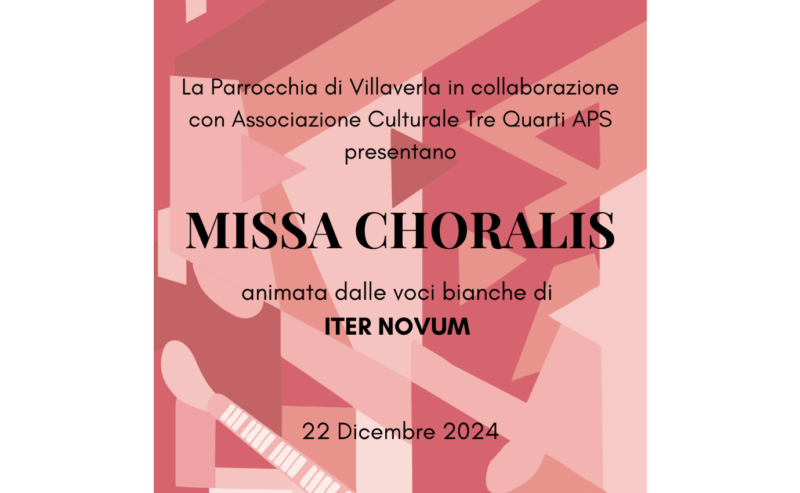 21 Dicembre 2024 – “Missa Choralis” animata dalle voci bianche di ITER NOVUM